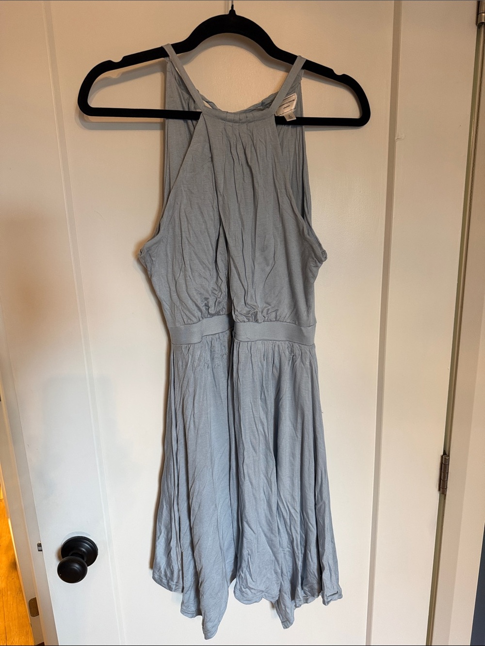 Anthropologie Light Blue Halter-Style Midi Dress